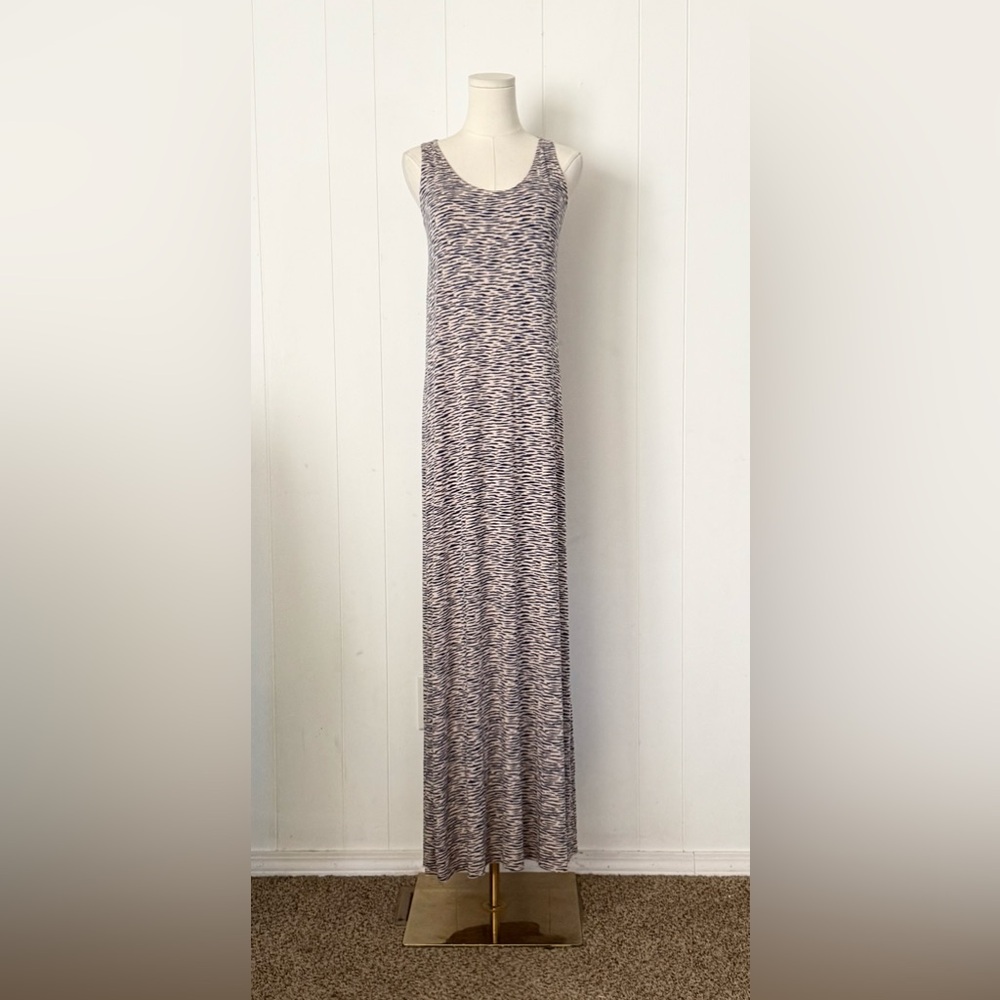 Rachel Pally Striped Twist Racerback Maxi Dress Size Small Blue Tan